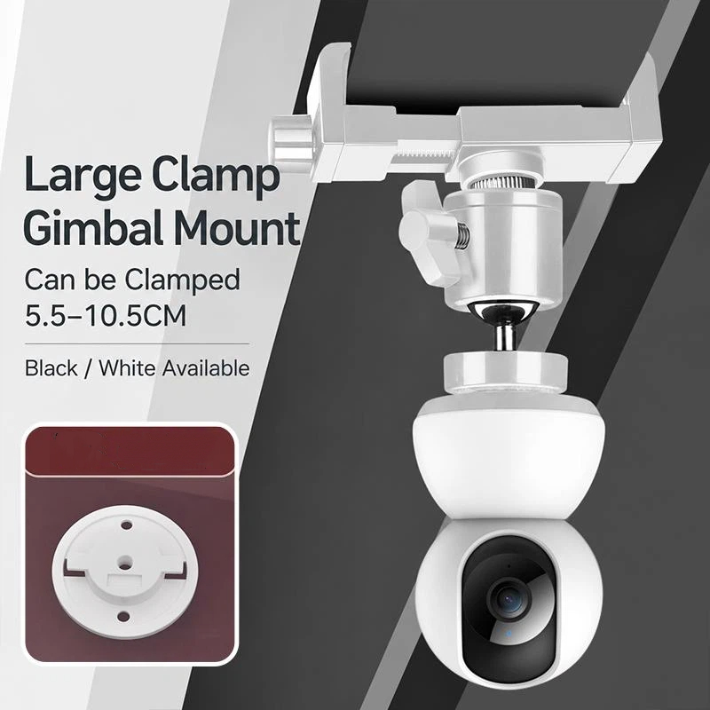 Webcam Stand Clip - 1Set 360 ° Rotatie Geen ponsclipbevestiging