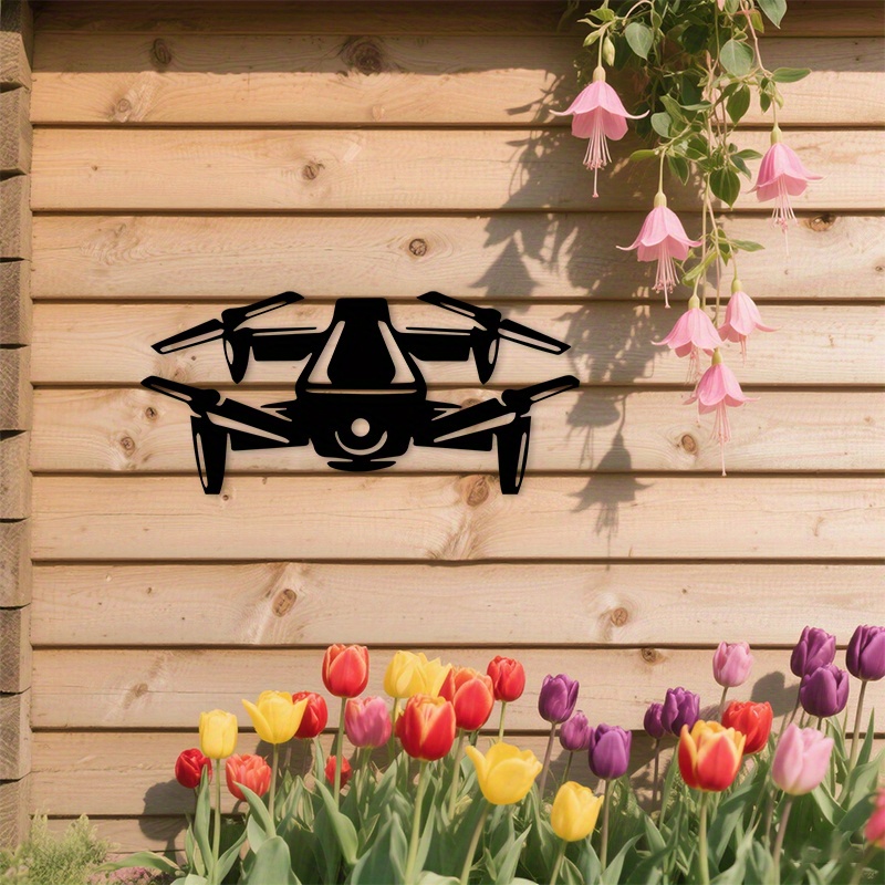 Office Tech For Men - Drone Silhouette Metal Wall Art Modern