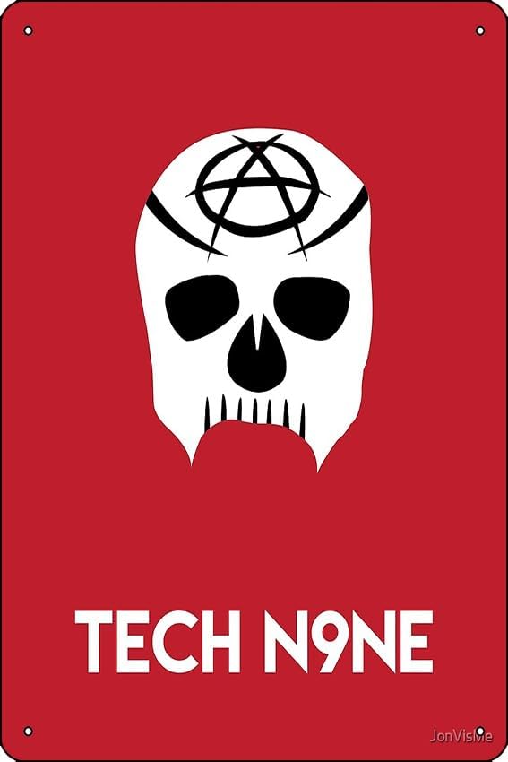 Office Tech For Men - Tech N9ne Worldy Angel Poster Metalen
