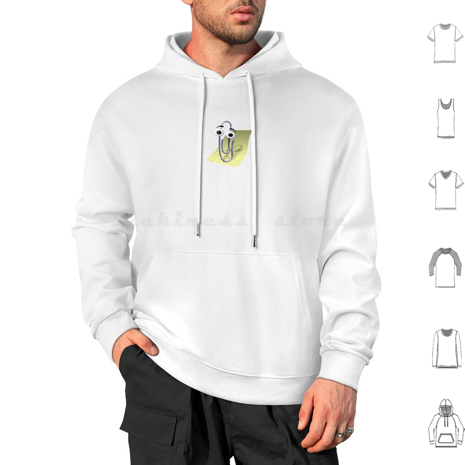 Office Tech For Men - Microsoft Clippy Office Assistant Hoodies met
