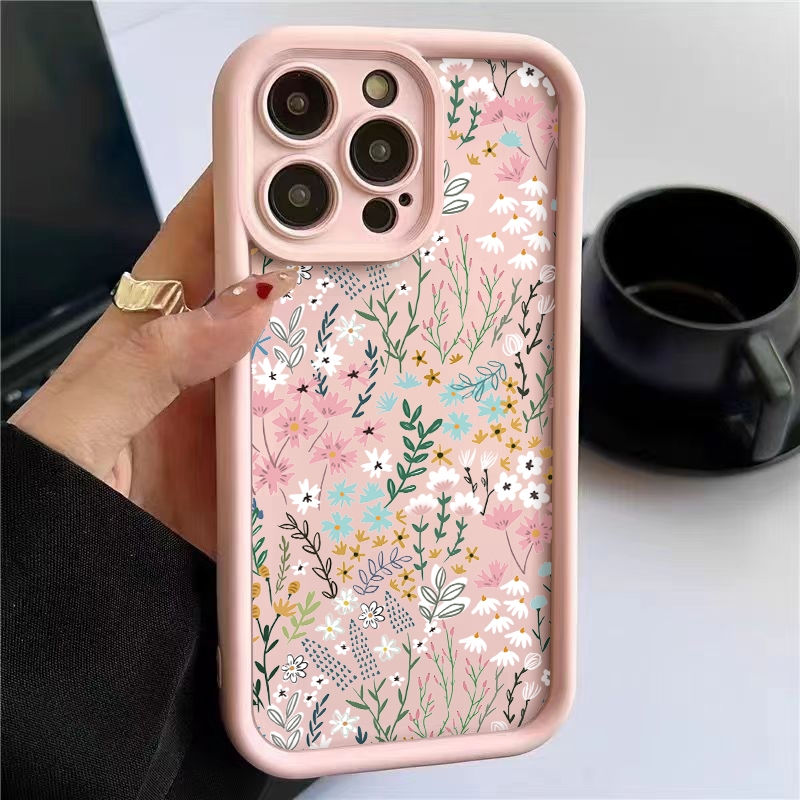 Receipt Printer Thermal - Roze hoge bamboe bloemenpatroon iPhone hoesje