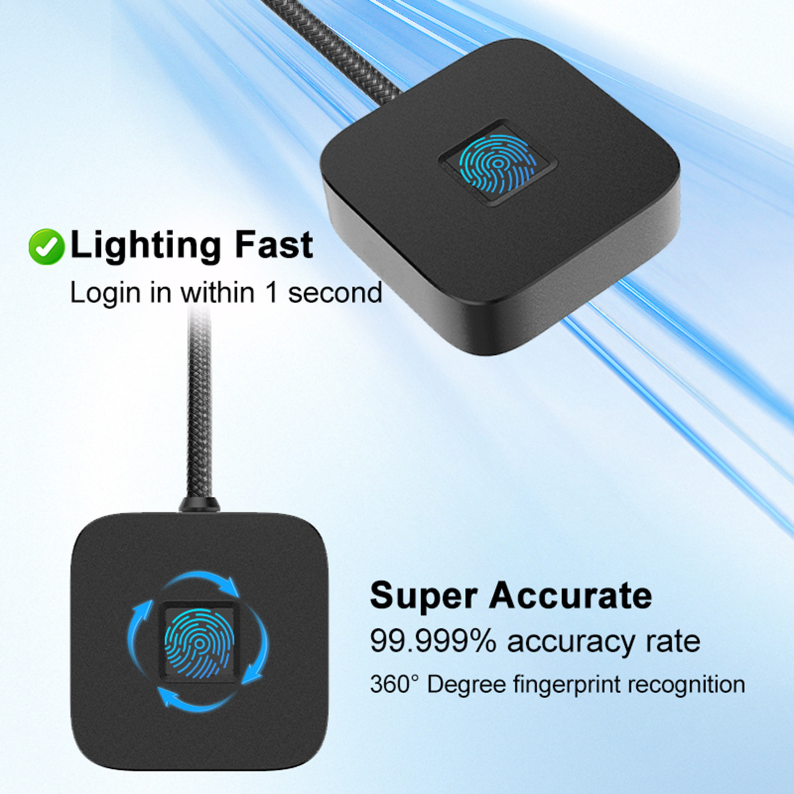 Fingerprint Reader Usb - USB-vingerafdruklezer met 1,5 meter lange kabel