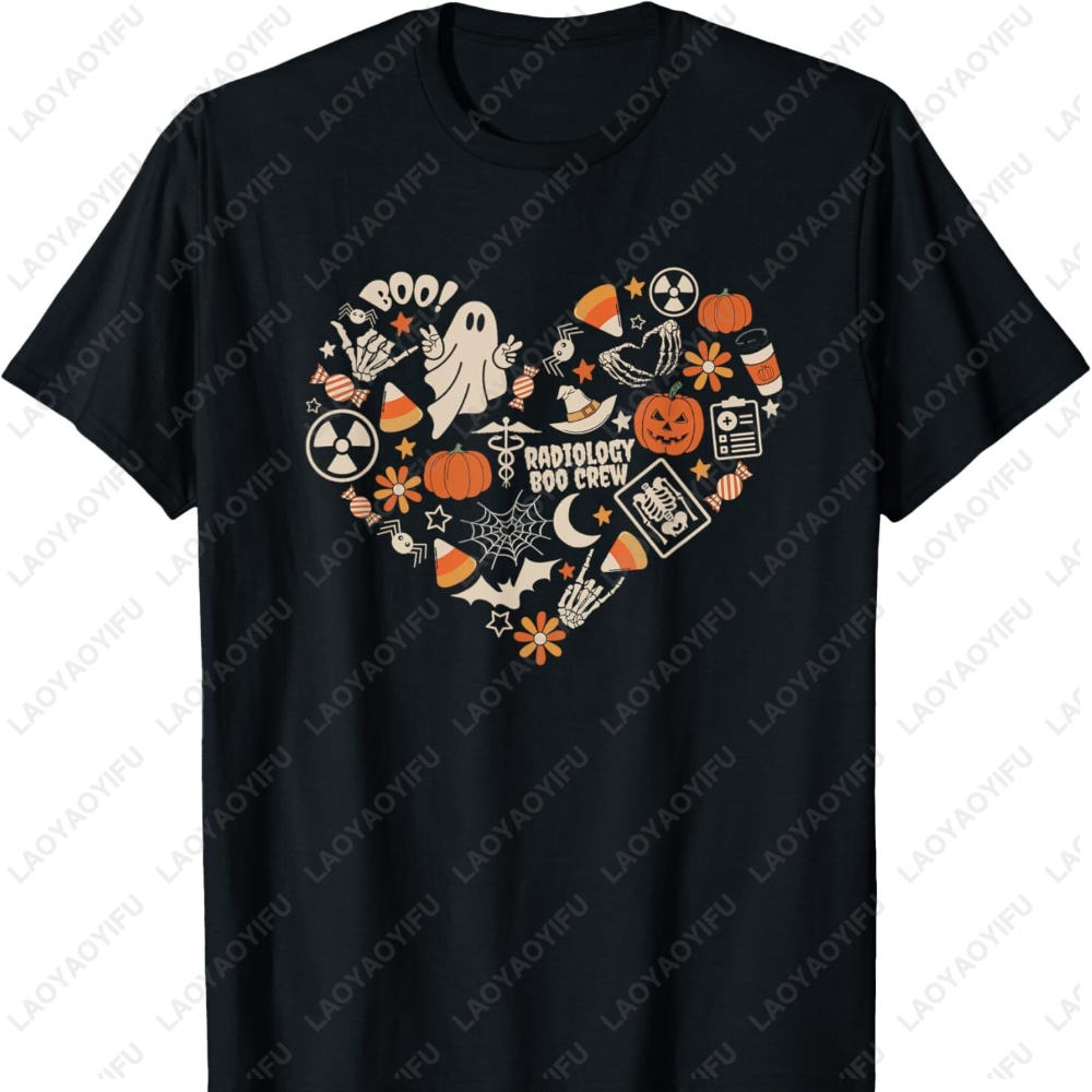 Office Tech For Men - Halloween Boo Ghost Heart X-ray Tech
