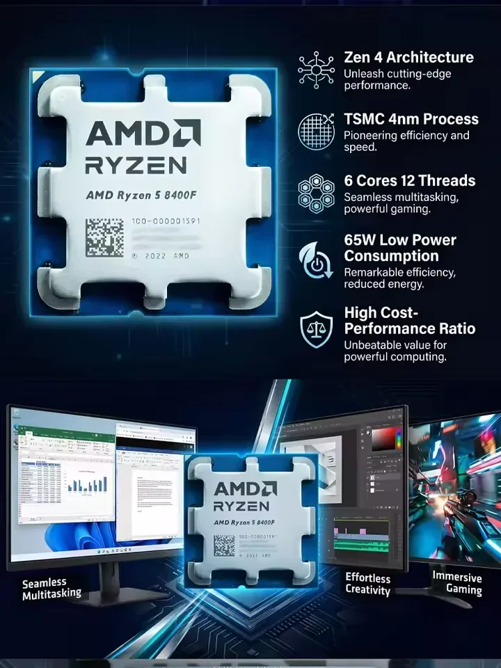 AMD Ryzen 5 8400F desktopcompu - Amd Cpu Ryzen 5 recensie en prijs
