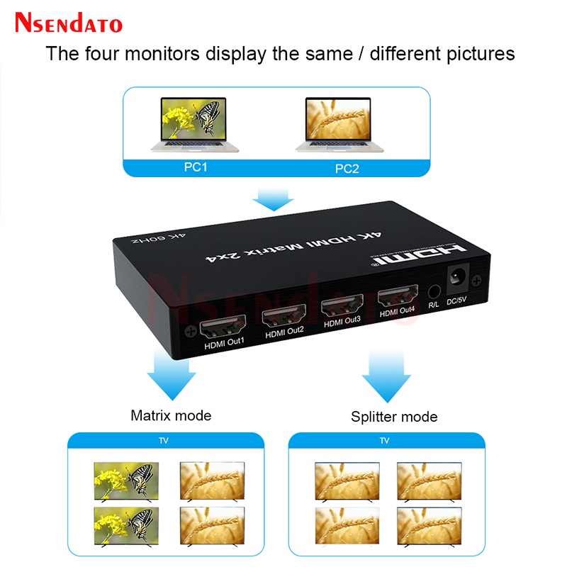 4K 60Hz HDMI Matrix 2x4 voor D - Hdmi Matrix Switch recensie en prijs
