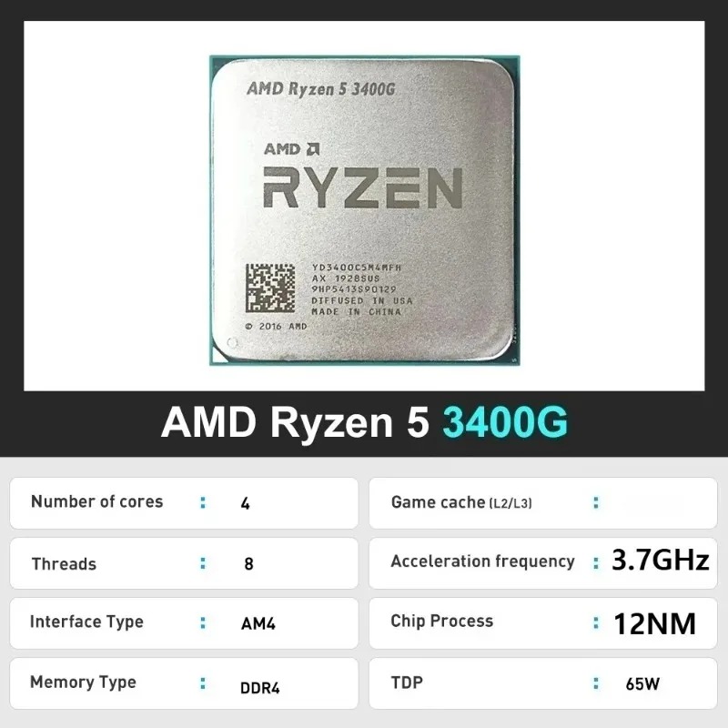 R5 3400G 100% gloednieuwe AMD  - Amd Cpu Ryzen 5 recensie en prijs