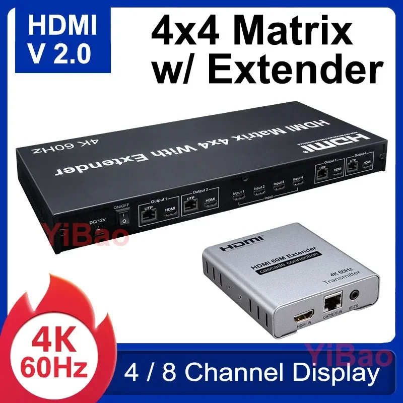 4K 60Hz 4x4 Matrix HDMI2.0 4x4 - Hdmi Matrix Switch recensie en prijs