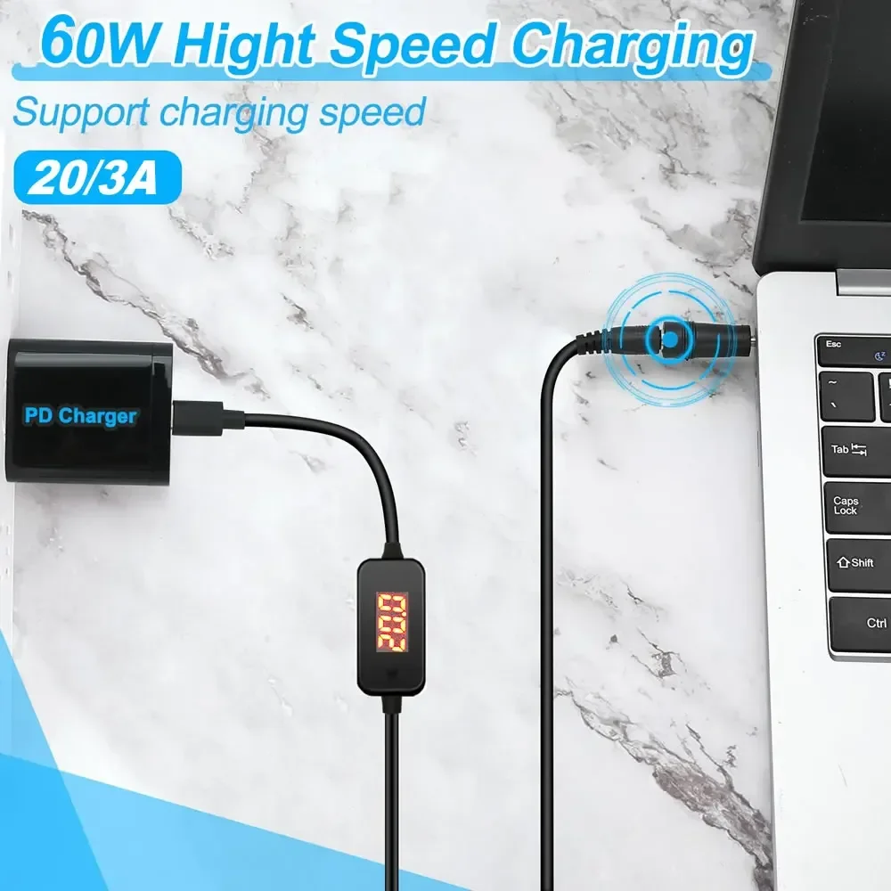 Type C naar DC5.5x2.1mm voedin - Cable Lock Laptop recensie en prijs