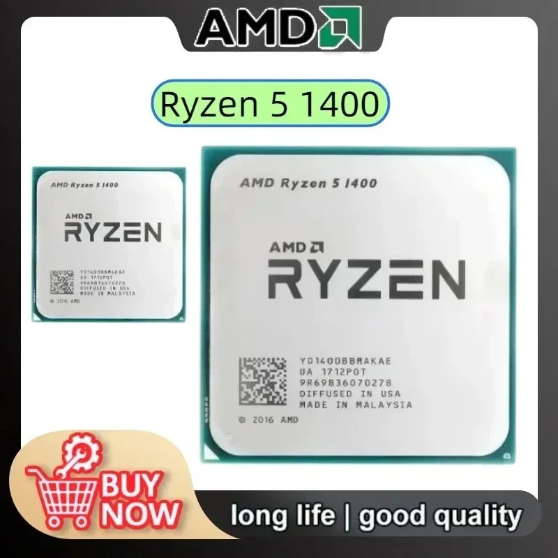 AMD Ryzen 5 1400 100% gloednie - Amd Cpu Ryzen 5 recensie en prijs