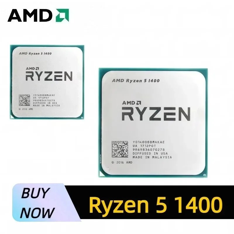 AMD Ryzen 5 1400 100% gloednie - Amd Cpu Ryzen 5 recensie en prijs